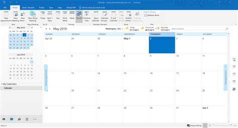 Blank Outlook Calendar