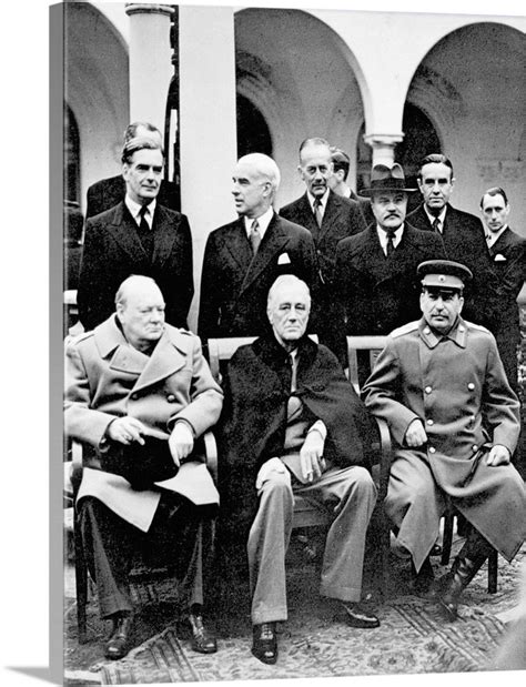 Yalta Conference 1945 Winston Churchill Franklin D Roosevelt And