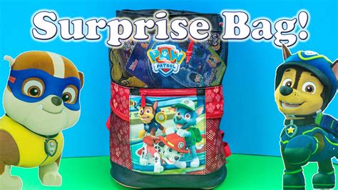Opening Paw Patrols Rubble And Chase Surprise Toys Bag Youtube