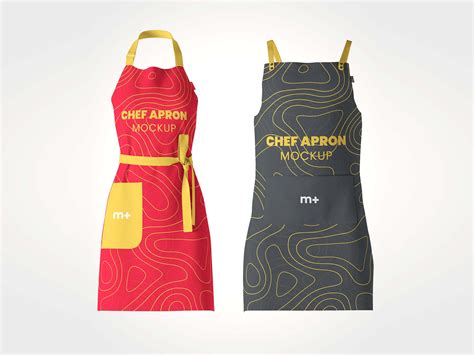 chef kitchen apron mockup psd