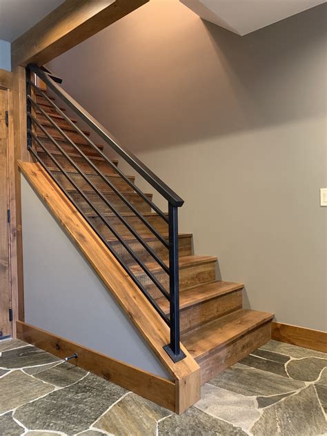 Stairway Railing Ideas Wood Railings For Stairs Stair Railing