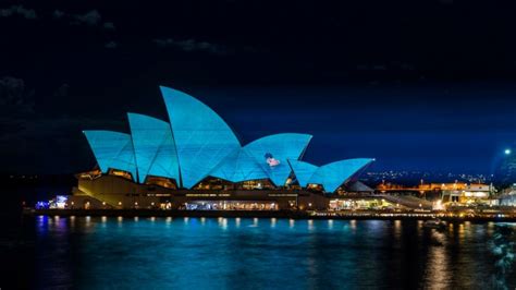 Wallpaper Opera House Sydney Australia Night 4k Vivid Lights