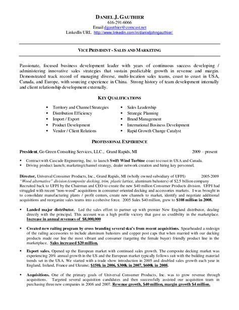 The right resume summary above also mentioned the company by name. LinkedIn URL On Resume Example. Vice President Sales Business Development Resume | resumes ...
