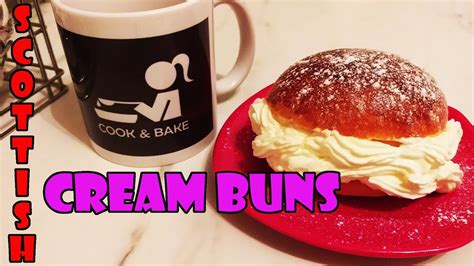 نان خامه ای اسکاتلندی😋scottish Cream Buns Yummy Youtube