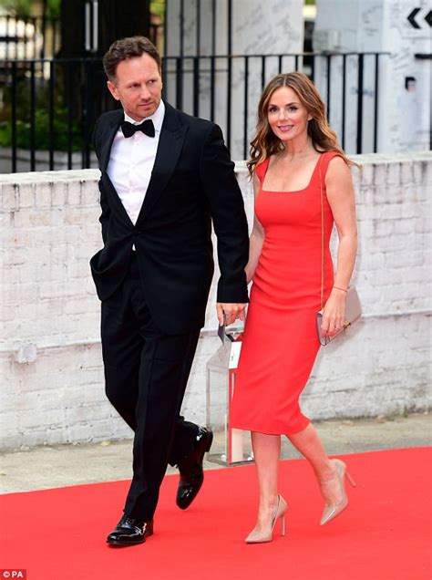 Geri Horner Cosies Up To Husband Christian At Charity Bash Daily Mail Online