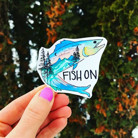 Fish Sticker Fishing Decal Fish On Pacific Northwest Etsy
