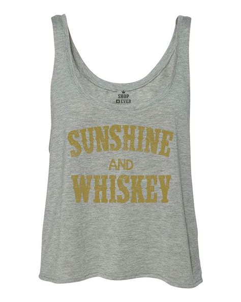 Sunshine And Whiskey Gold Boxy Tank Top Country Girl Southern Tank Tops