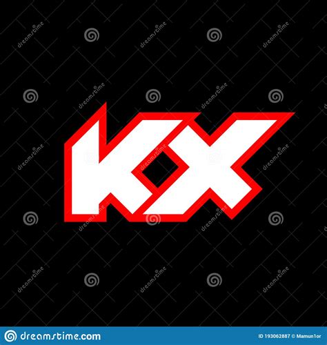kx logo design initial kx letter design with sci fi style kx logo for game esport technology