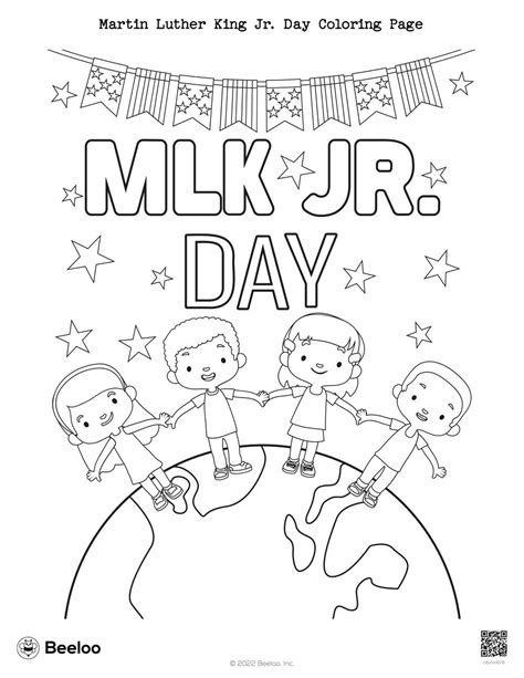 Martin Luther King Jr Day Themed Coloring Pages • Beeloo Printables
