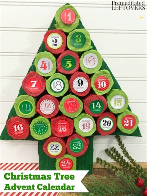 Diy Christmas Tree Advent Calendar Using Paper Towel Rolls