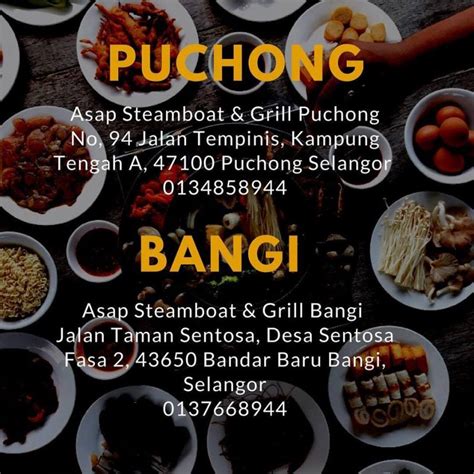 Asap steamboat and grill have you spoilt for choice with over 100 types of dishes, ranging from seafood, beef, mutton and chicken dipped in your favourite sauce. KELAINAN YANG ADA DI ASAP STEAMBOAT & GRILL PUCHONG ...