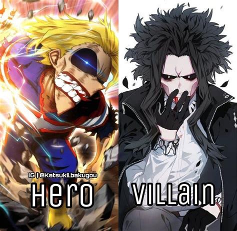 Hero And Villain All Might Boku No Academia Buko No Hero Academia My