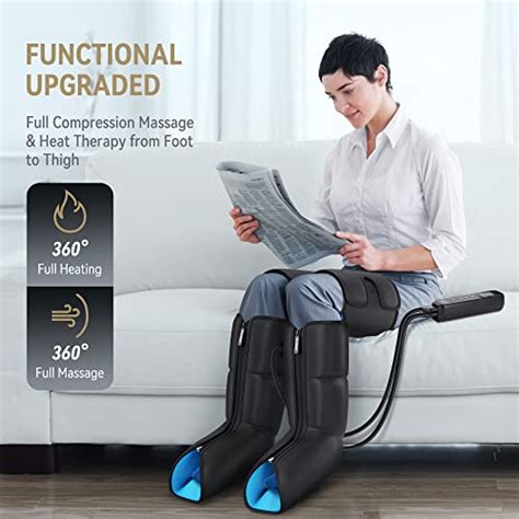 Fit King Leg Massager With Heat For Circulation Upgraded Full Leg And Foot Compression Boots