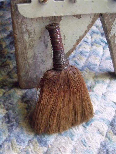 Small Early Primitive Antique Hand Made Tin Wire Wireware Wisk Broom
