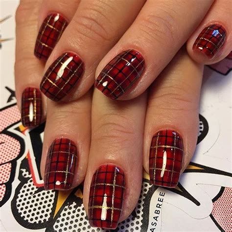 We Love This Cute And Cozy Plaid Nail Art By Portland Based Nail Tech