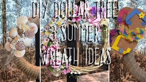 Now the dollar tree wreaths do need a lot of fluffing… but they're a dollar! DIY Dollar Tree 3 Summer Wreath Ideas - YouTube