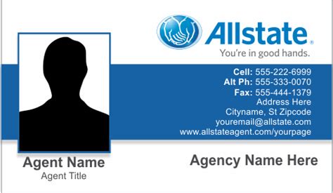 order allstate insurance business card templates