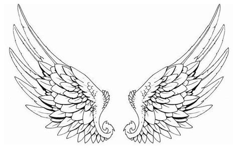 Angel Wing Stencil Printable Tattoo Stencils Printable Angel Wing