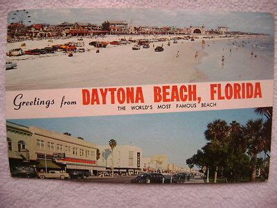 Postcard Greetings From Daytona Beach Florida Ebay