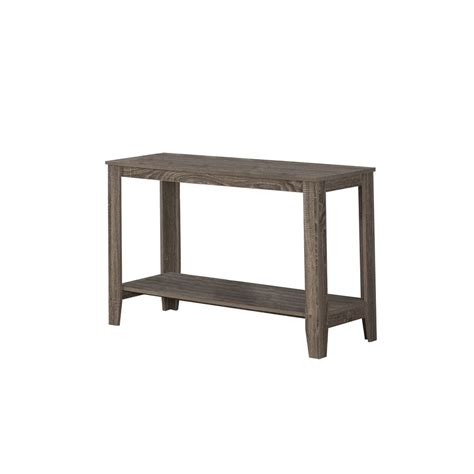 Monarch Specialties Dark Taupe Reclaimed Look Sofa Console Table The