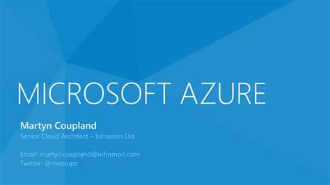 Introduction To Microsoft Azure Ppt