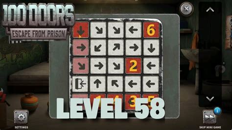 100 Doors Escape From Prison Level 58 Youtube