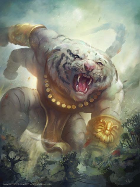Rakshasa Giant Cat Roars Indian God Multi Armed Giant Alexandra