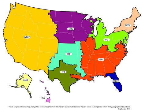 North American Reliability Corporation Nerc Region Representational