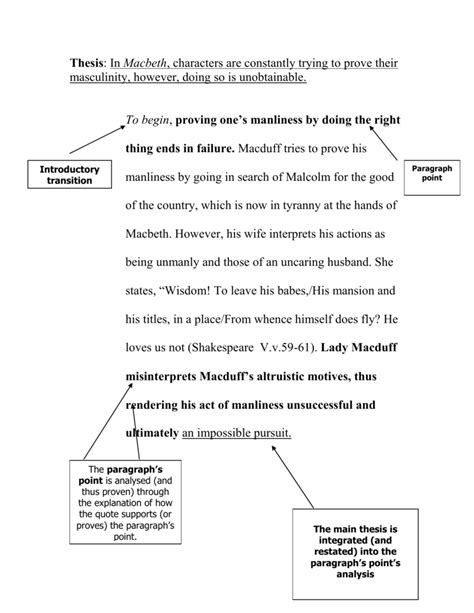 The best quotes about drinking alcohol can be insightful or funny. 3U Macbeth Paragraph Analysis Exemplar