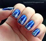 Photos of Blue And Silver Nails