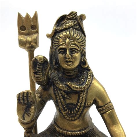Handcrafted Brass India God Lord Shiva Siva Holding Trishul Etsy