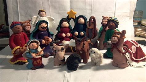 Polymer Clay Nativity 4 Inches Tall Etsy Polymer Clay Christmas