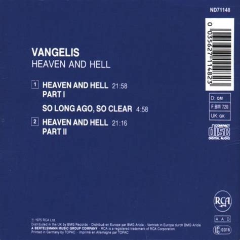 Heaven And Hell Vangelis Cd Album Muziek Bol