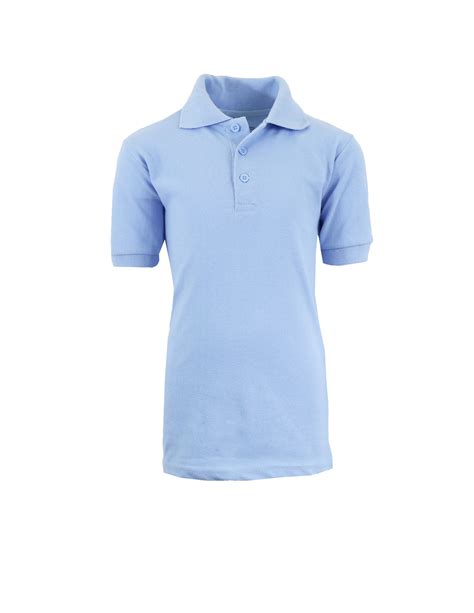 Wholesale Boys School Uniform Shirts Polos Light Blue Size 18