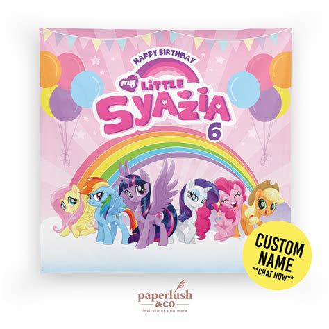 My Little Pony Birthday Photo Backdrop Banner Party Background