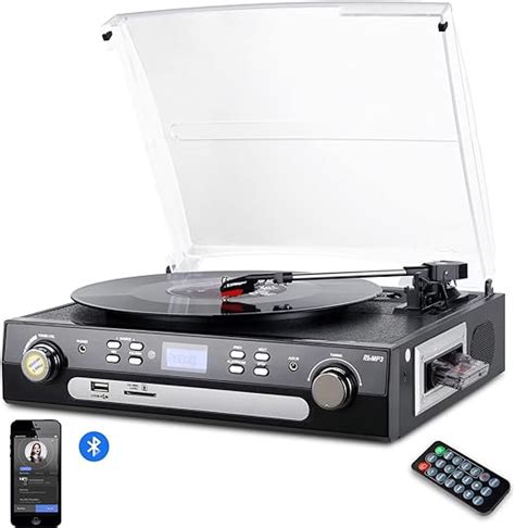 Digitnow Bluetooth Record Player With Stereo Speakers