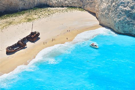 Famous Shipwreck Bay Navagio Beach Zakynthos Island Greece One Of The