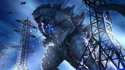 Godzilla Wires Fantasy Electric Movies Towers Damaging