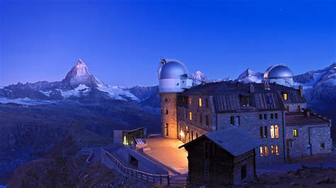 Matterhorn And The Kulm Hotel In Zermatt Switzerland