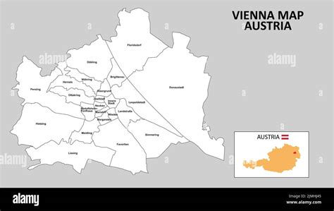 Mappa Di Vienna Mappa Dello Stato E Del Distretto Di Vienna Mappa