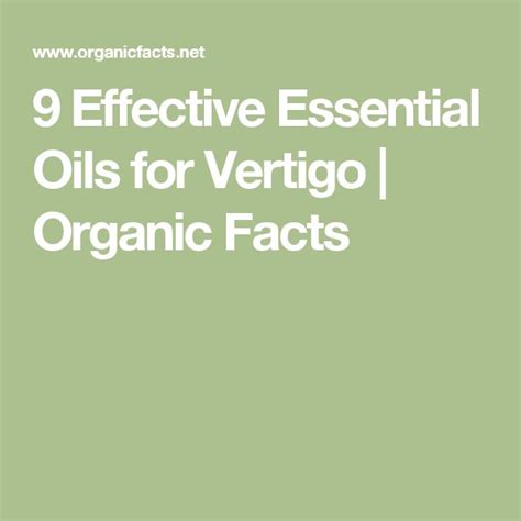 9 Effective Essential Oils For Vertigo