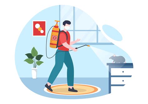 Pest Control Service with Exterminator of Insects, Sprays and House