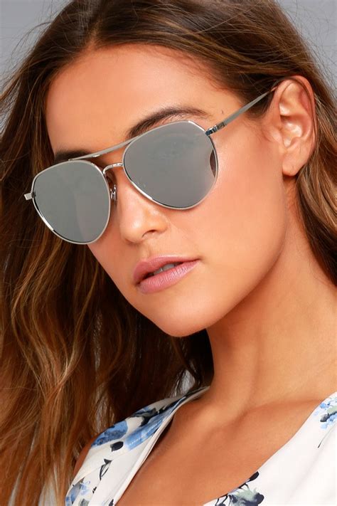 Classic Silver Aviator Sunglasses Mirrored Sunglasses Silver Sunglasses 1400 Lulus