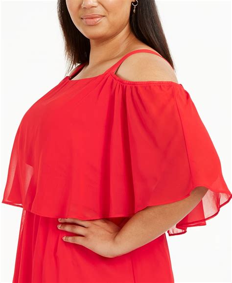 Check spelling or type a new query. NY Collection Plus Size Cold-Shoulder Popover Maxi Dress ...