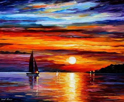 Quiet Sunset — Palette Knife Oil Painting On Canvas Oil Painting On