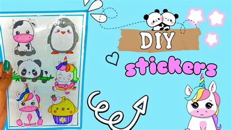 How To Make Diy Stickers🎀homemade Cute Stickersmast Art K Youtube