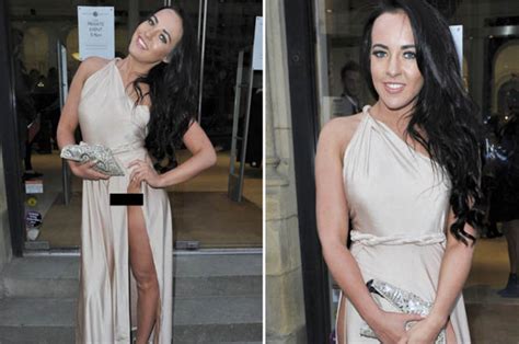 Hollyoaks Stephanie Davis Flashes Crotch While Going Commando In Thigh High Gown Daily Star