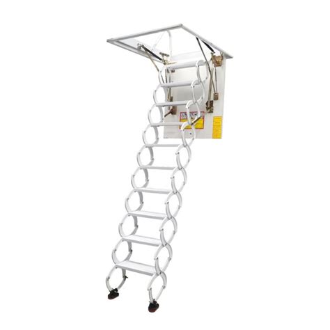 Intsupermai Attic Ceiling Folding Loft Ladder Stair 13 Steps Carbon