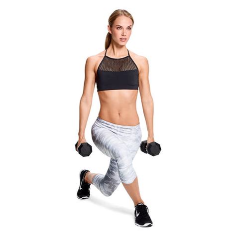 Dumbbell Curtsy Lunge Fitness Workouts Exercises