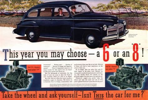 1942 Ford Foldout Ford Car Brochure Car Ads